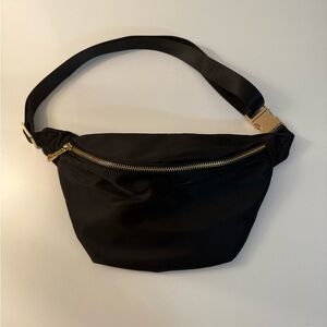 Black Nylon Belt Bag